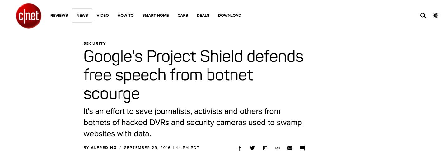 Krebs and project shield