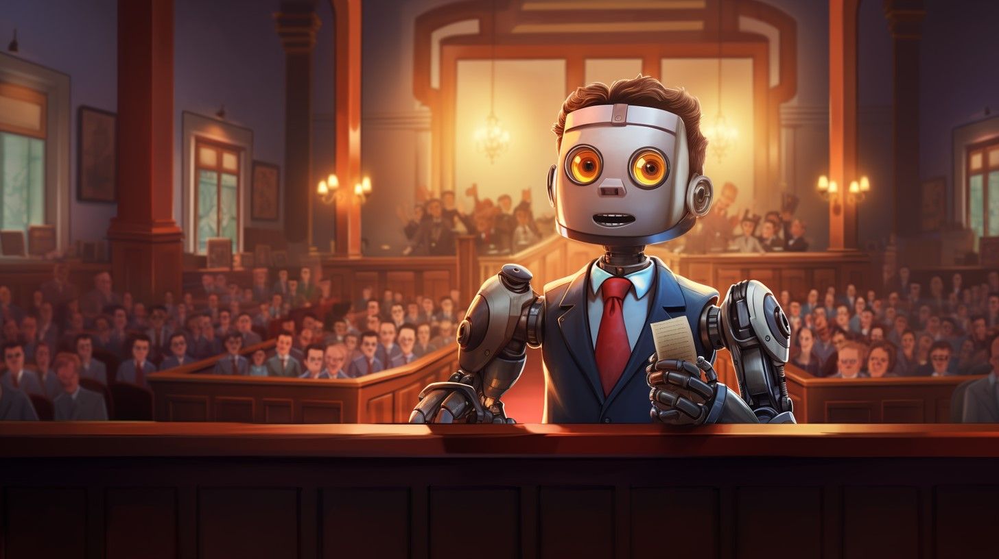 robot lawyer in court